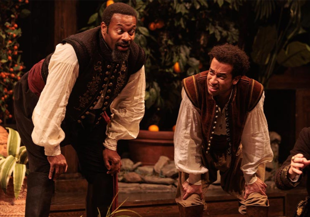 Andre Sills (left) and Austin Eckert in Much Ado About Nothing. Photo: Stratford Festival.